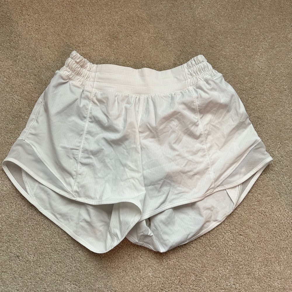 White Lululemon Hotty Hot Shorts